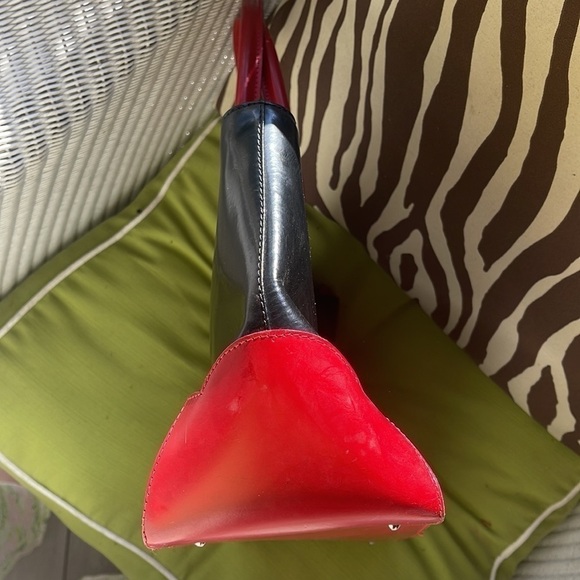 Claudia genuine! 🔥sale🔥leather black and red purse. Made in Italy 🇮🇹 - Picture 3 of 7